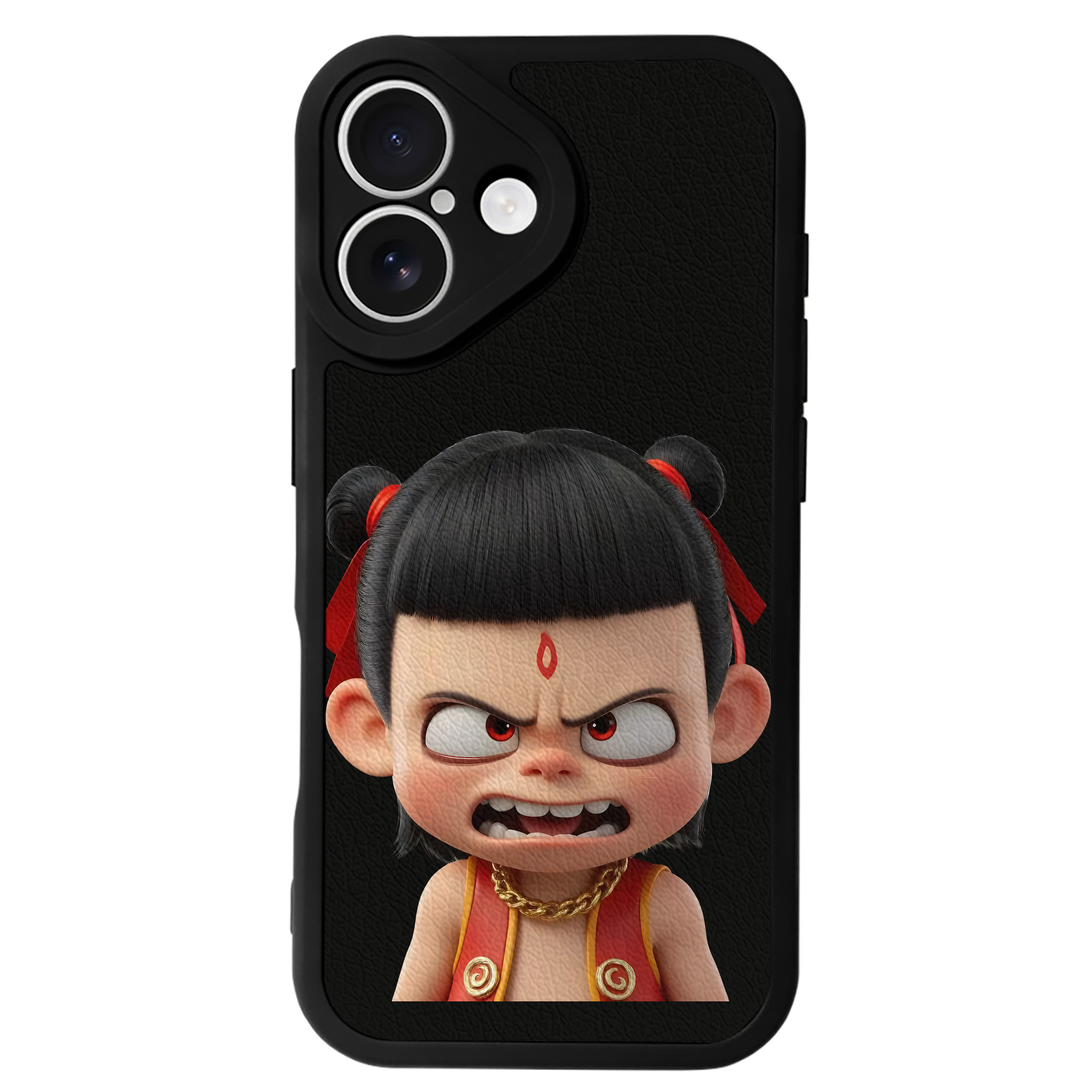 （画像用） Ne Zha 2 ナタ 魔童の大暴れ 【iPhone 16シリーズ対応】シリコンスマホケース（レザー調） 材質：シリコン